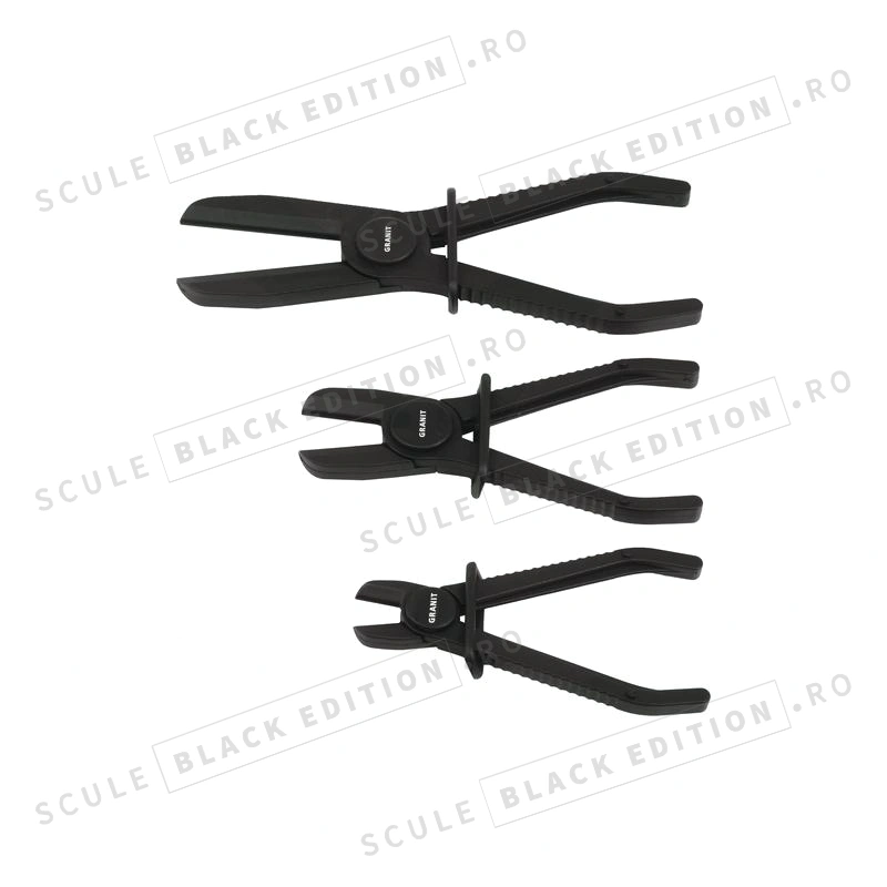 Set clesti de prindere furtun - 3 buc. Granit Black Edition