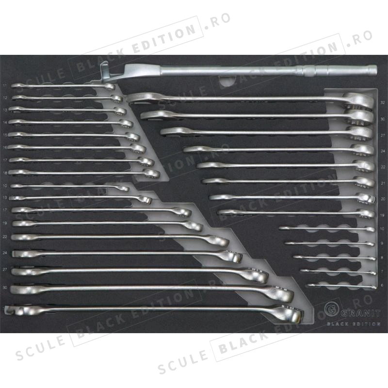 Set de insertie XL Cheie combinata Granit Black Edition