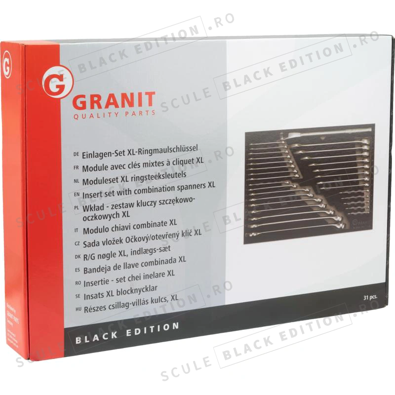 Set de insertie XL Cheie combinata Granit Black Edition - imagine 2