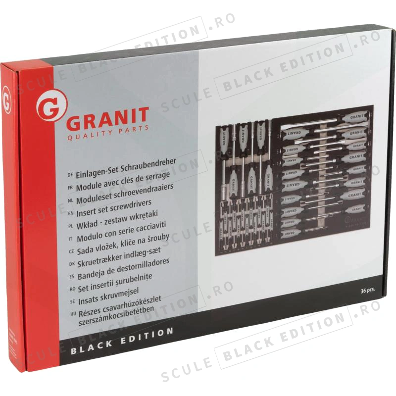 Set insertii surubelnite Granit Black Edition