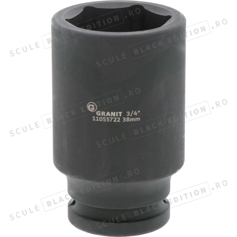 Capact cheie tubulara impact - hexagonala 3/4" - 38 mm Granit Black Edition - imagine 2