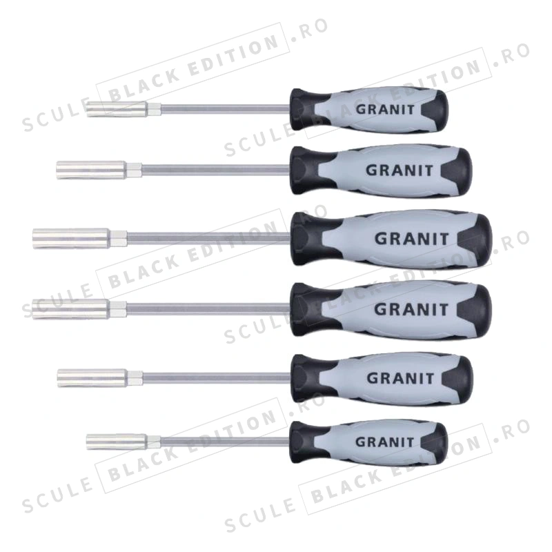 Set de surubelnite - hexagon exterior - 6 buc. Granit Black Edition