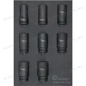 Set insertii capat cheie tubulara de imp Granit Black Edition