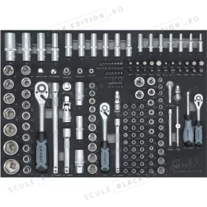 Set insertii chei tubulare - inch Granit Black Edition