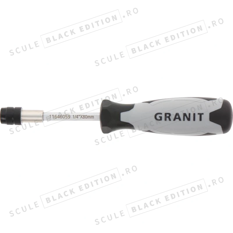 Surubelnita cu suport pentru biti de 1/4 Granit Black Edition - imagine 2