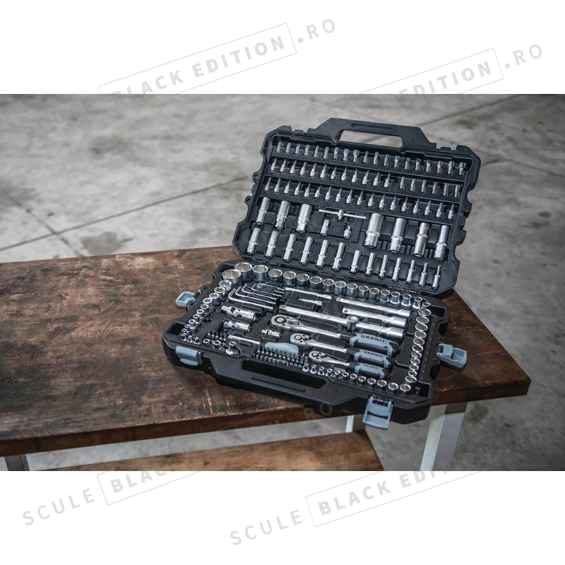 Set chei tubulare 1/4" - 3/8" - 1/2" Granit Black Edition - imagine 5