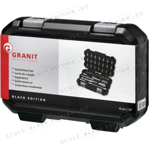 Set chei tubulare 1/4" Granit Black Edition