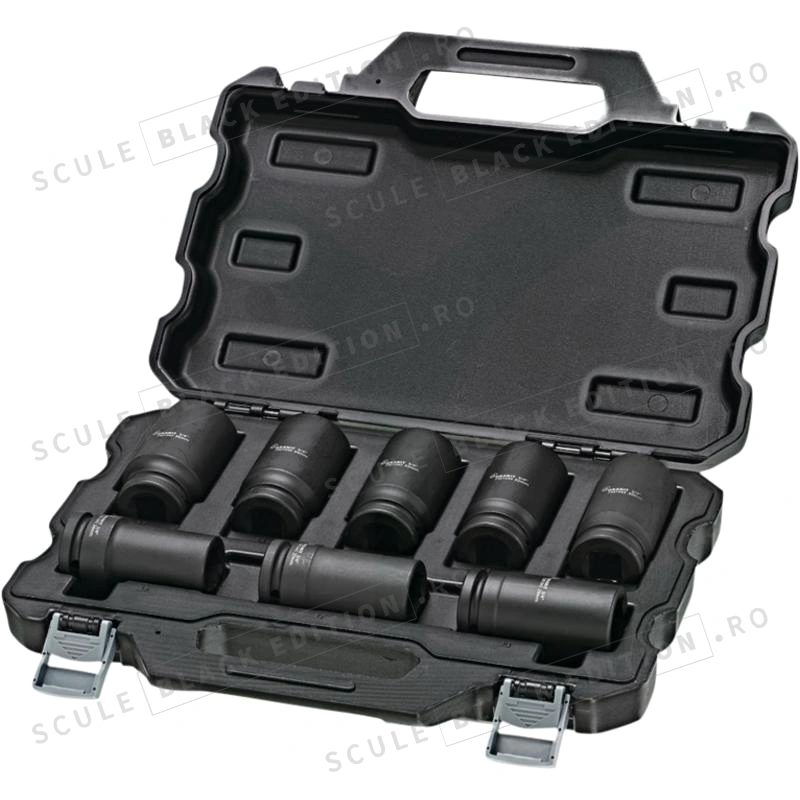 Set capete chei tubulare de impact - 3/4" - 8 buc. Granit Black Edition