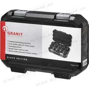 Set capete chei tubulare 1/2" - de impact Granit Black Edition