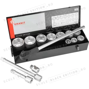Set chei tubulare 1" Granit Black Edition