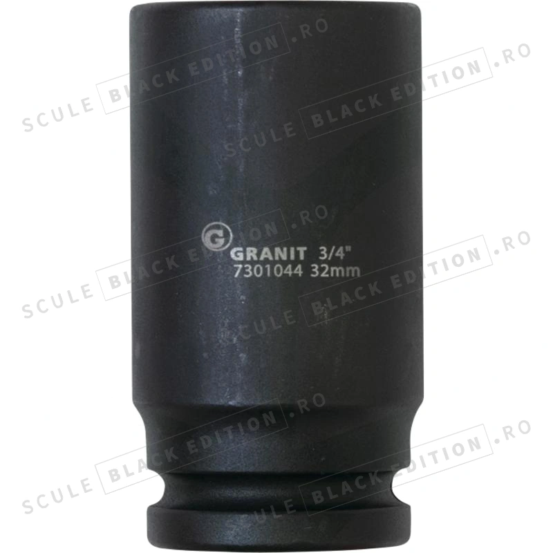 Capat cheie tubulara impact - hexagonala - lunga - 32 mm - 3/4" Granit Black Edition - imagine 2