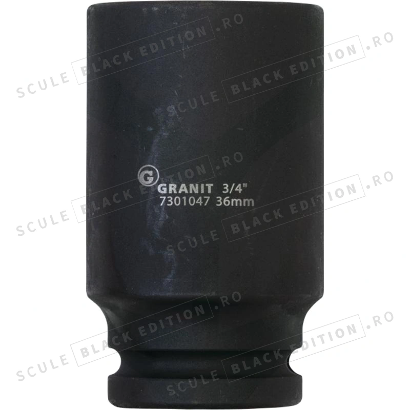 Capat cheie tubulara impact - hexagonala - lunga - 36 mm - 3/4" Granit Black Edition - imagine 2