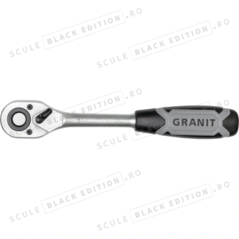 Clichet reversibil de 1/2" - 90 de dinti Granit Black Edition - imagine 3