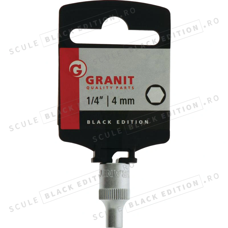 Capat cheie tubulara 1/4" - 4 mm Granit Black Edition - imagine 2