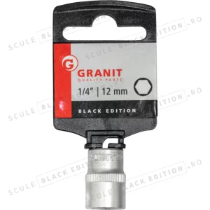 Capat cheie tubulara 1/4" - 12 mm Granit Black Edition