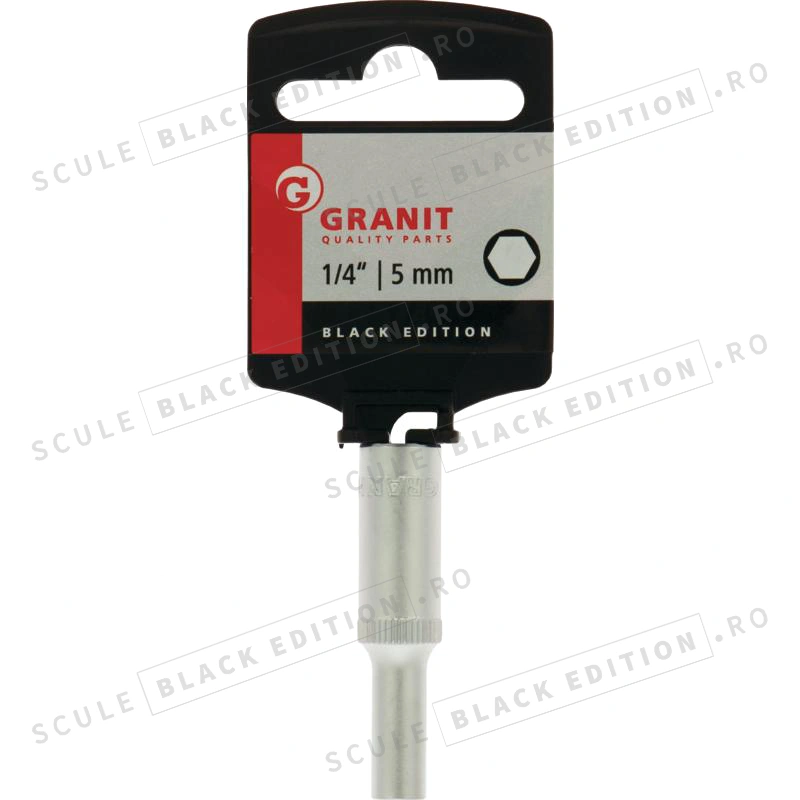 Capat cheie tubulara 1/4" - 5 mm Granit Black Edition - imagine 2