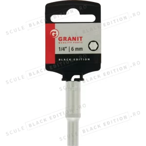 Capat cheie tubulara 1/4" - 6 mm Granit Black Edition