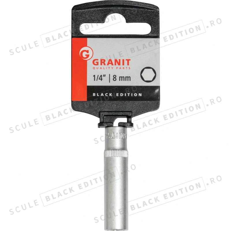 Capat cheie tubulara 1/4" - 8 mm Granit Black Edition - imagine 2