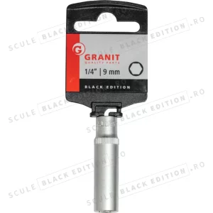 Capat cheie tubulara 1/4" - 9 mm Granit Black Edition