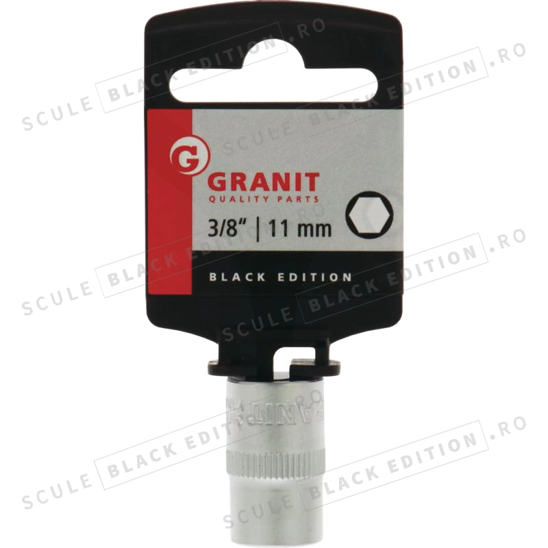 Capat cheie tubulara 3/8" - 11 mm Granit Black Edition - imagine 2