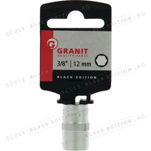 Capat cheie tubulara 3/8" - 12 mm Granit Black Edition