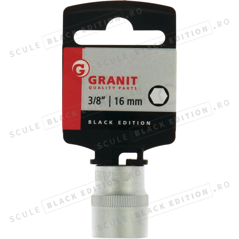 Capat cheie tubulara 3/8" - 16 mm Granit Black Edition - imagine 2