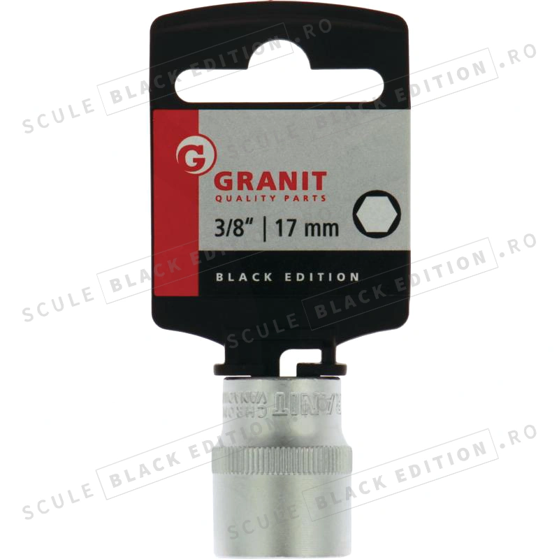 Capat cheie tubulara 3/8" - 17 mm Granit Black Edition - imagine 2