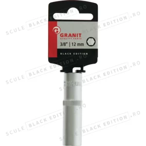 Capat cheie tubulara 3/8" - 12 mm Granit Black Edition