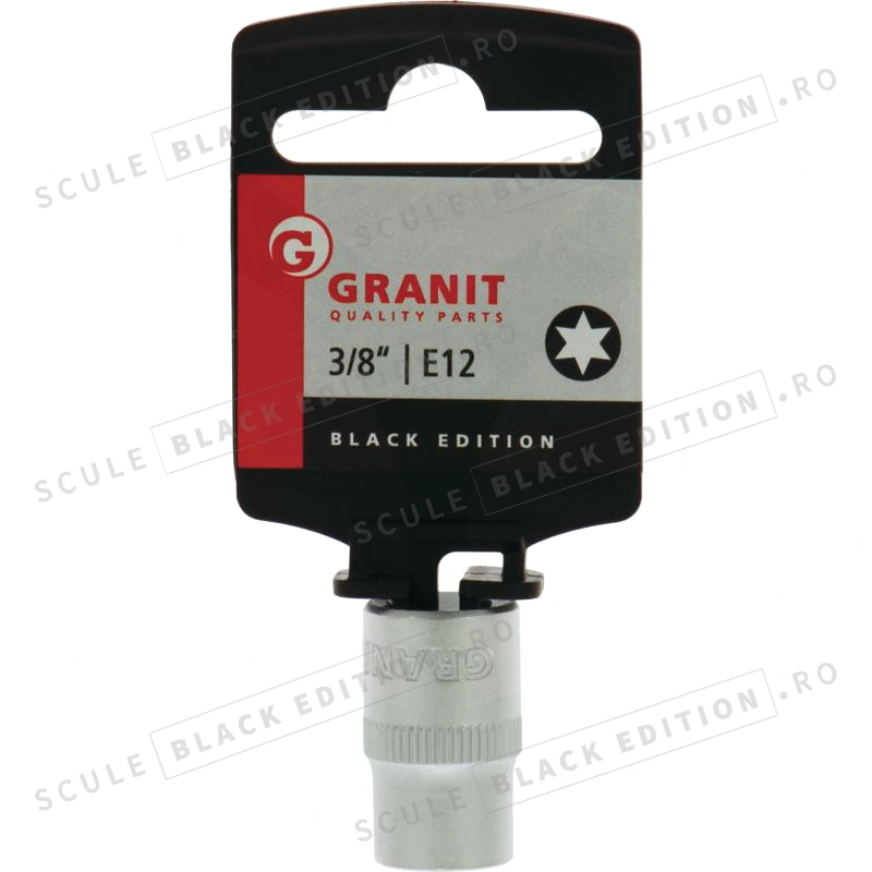 Capat cheie tubulara 3/8" - E12 Granit Black Edition - imagine 2