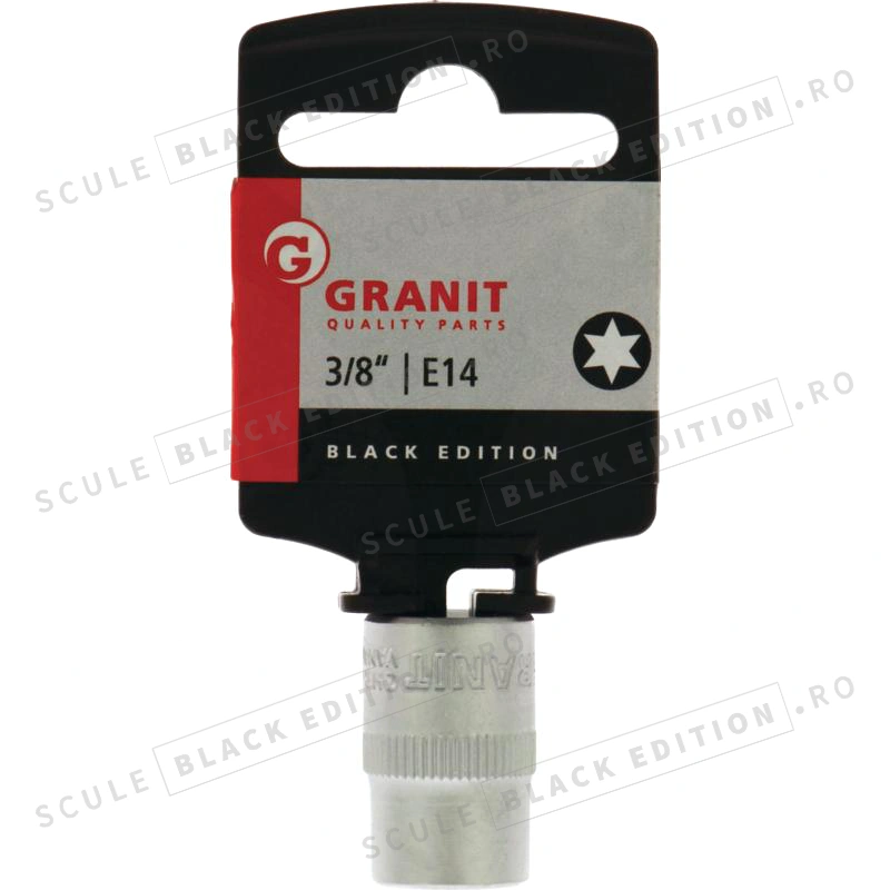 Capat cheie tubulara 3/8" - E14 Granit Black Edition