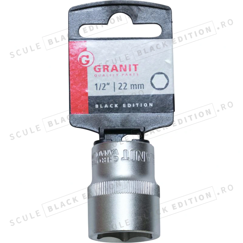 Capat cheie tubulara 1/2" - 22 mm Granit Black Edition - imagine 2