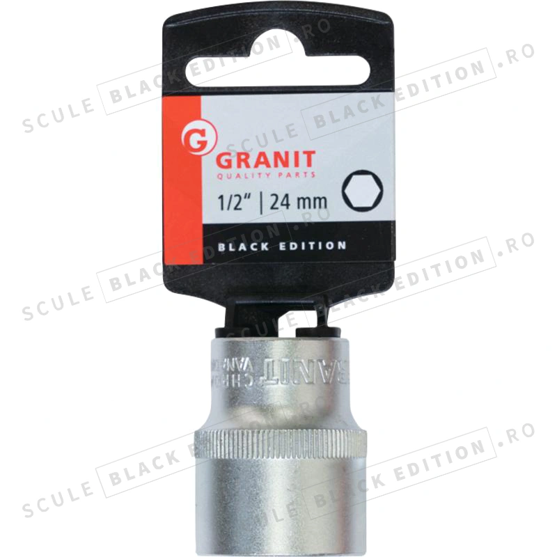 Capat cheie tubulara 1/2" - 24 mm Granit Black Edition - imagine 2