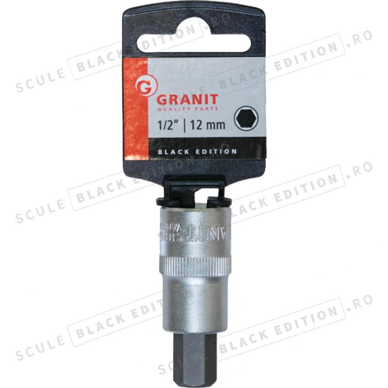 Tubulara cu bit 1/2" - hex. int. - 12 mm Granit Black Edition - imagine 2