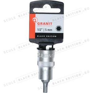 Tubulara cu bit 1/2" - hex. int. - 5 mm Granit Black Edition
