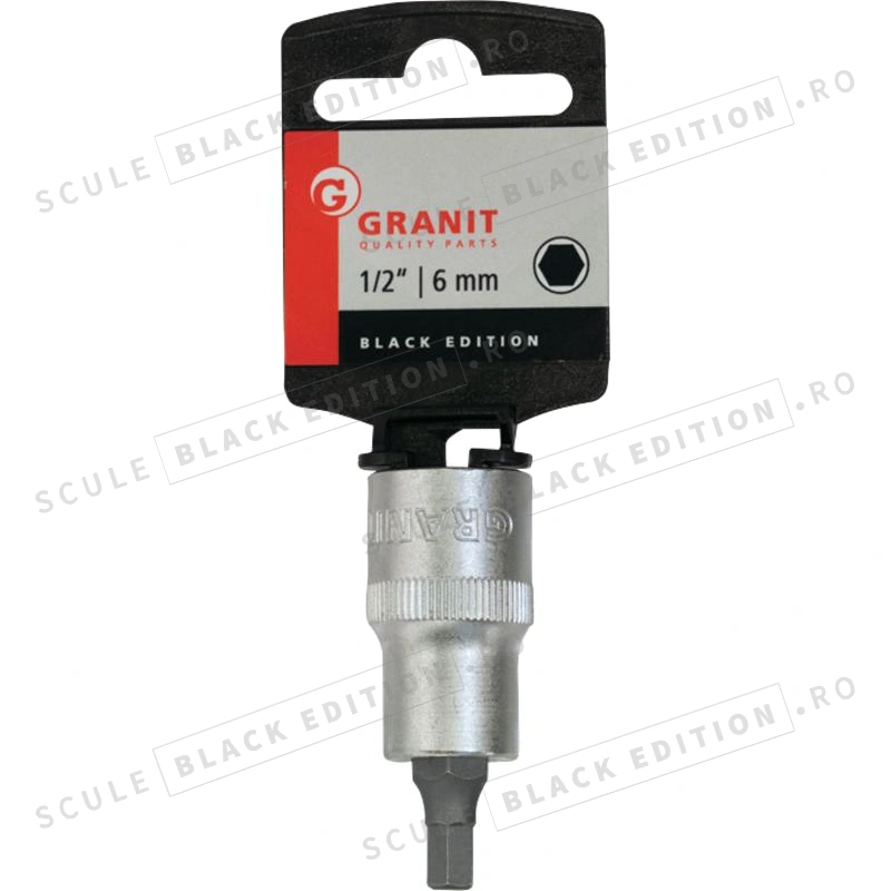 Tubulara cu bit 1/2" - hex. int. - 6 mm Granit Black Edition - imagine 2