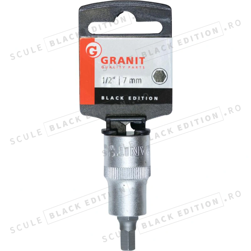Tubulara cu bit 1/2" - hex. int. - 7 mm Granit Black Edition - imagine 2