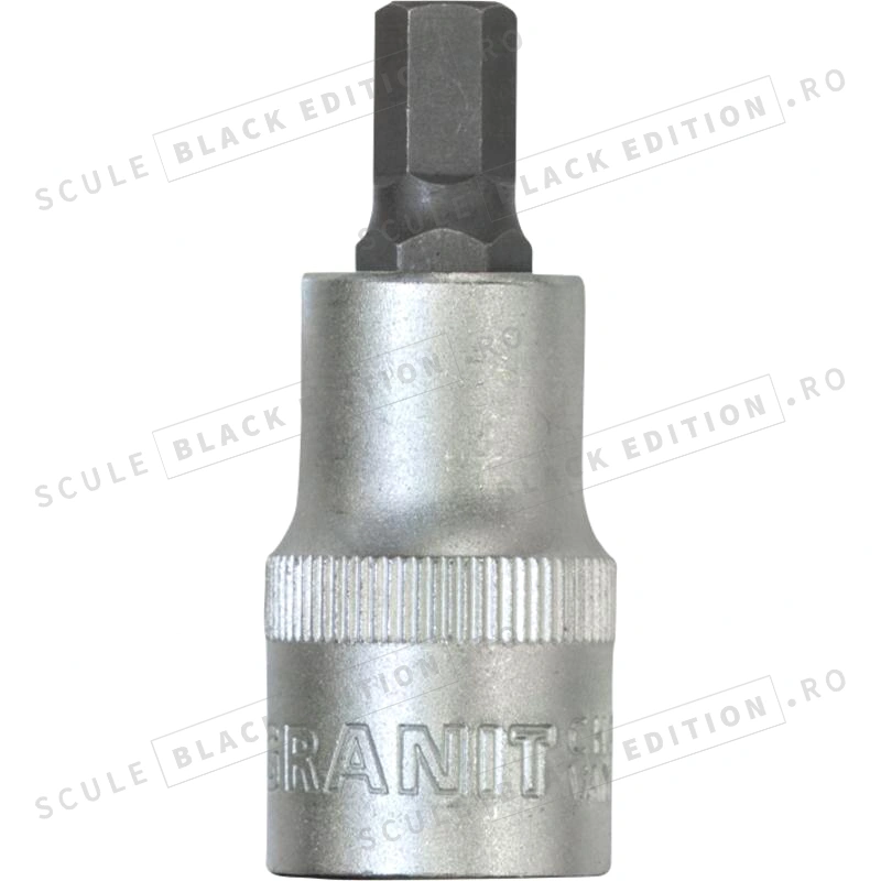 Tubulara cu bit 1/2" - hex. int. - 8 mm Granit Black Edition - imagine 2