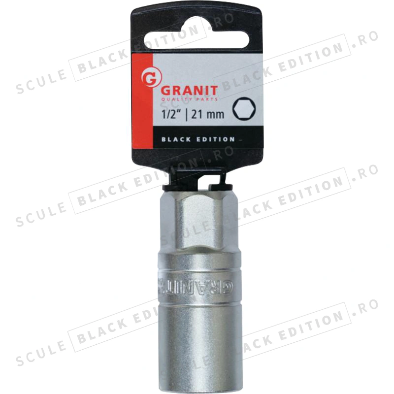 Capat cheie tubulara bujii - 1/2" - 21 mm Granit Black Edition - imagine 2