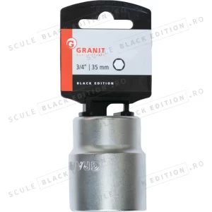 Capat cheie tubulara 3/4" - 35 mm Granit Black Edition