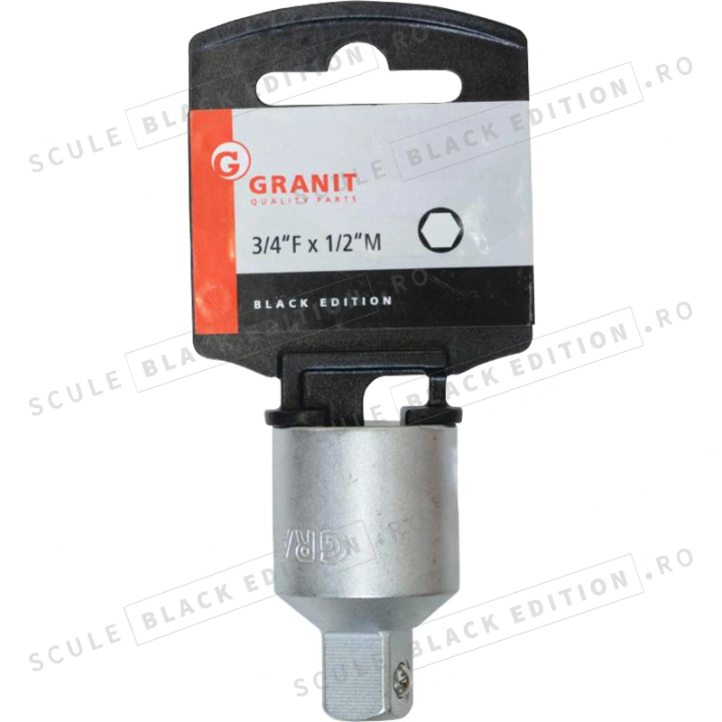 Adaptor de reductie - 3/4" F x 1/2" M Granit Black Edition