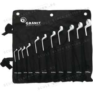 Set chei inelare duble - 6-32 mm - 11 buc. Granit Black Edition