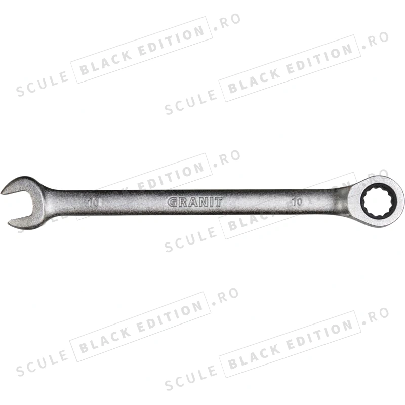 Cheie combinata cu clichet - 10 mm Granit Black Edition