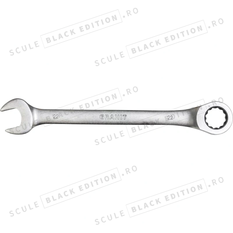 Cheie combinata cu clichet - 22 mm Granit Black Edition