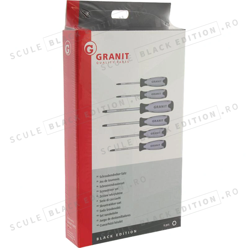 Set de surubelnite - TX - 6 buc. Granit Black Edition