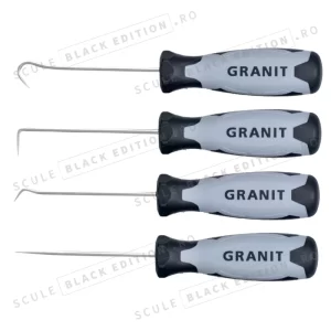 Set de instrumente carlig - 4 buc Granit Black Edition