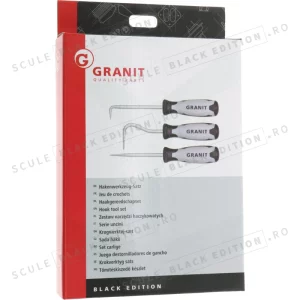 Set de instrumente carlig mare (3 buc) Granit Black Edition