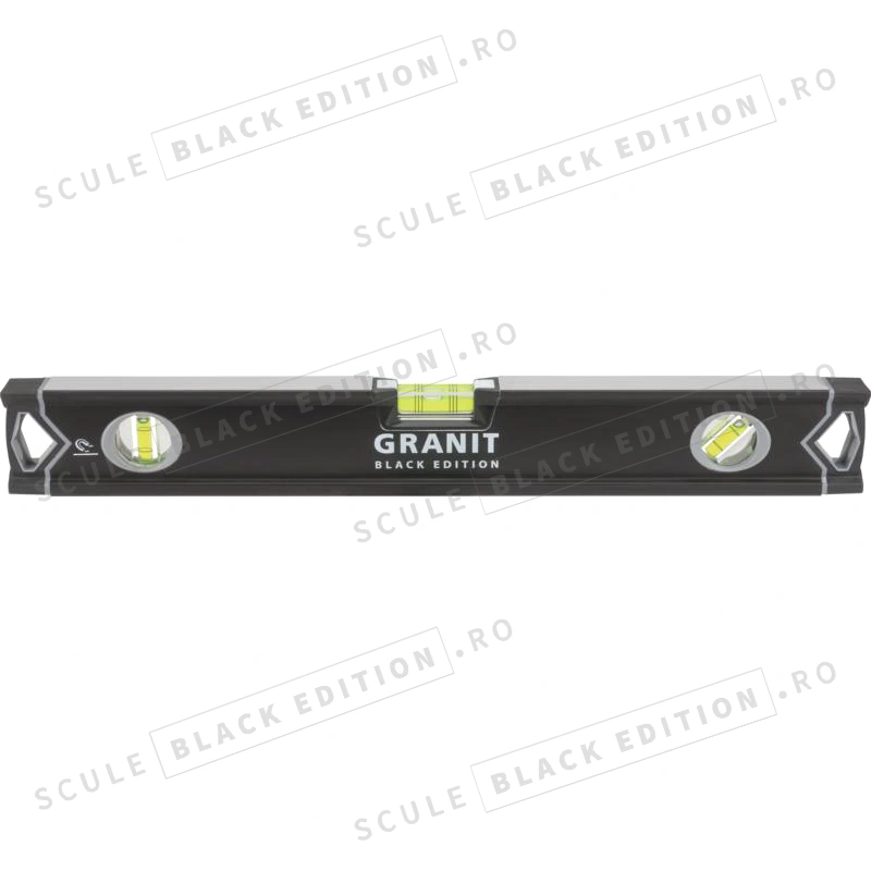 Nivela cu bula de aer din aluminiu Granit Black Edition