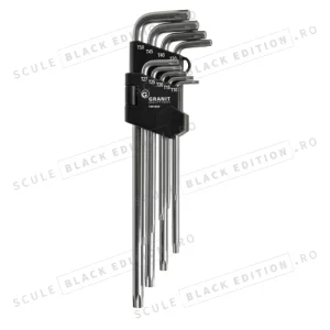 Set chei imbus TX - 9 buc Granit Black Edition