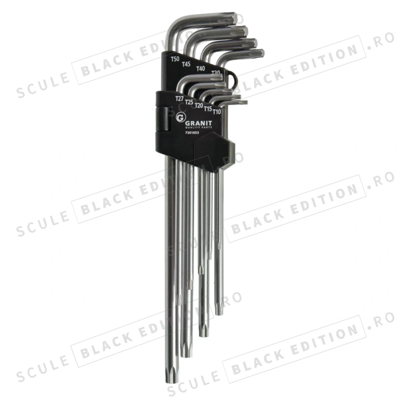Set chei imbus TX - 9 buc Granit Black Edition