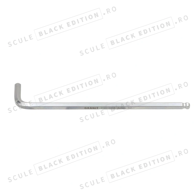 Cheie imbus cu cap sferic - versiune lunga - 8 mm Granit Black Edition